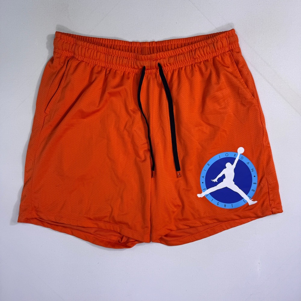Jordan Flight Club Mesh Shorts Men's 3XL Orange Basketball Gym DV7602-817 Active
